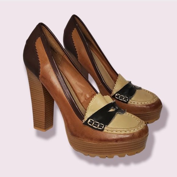 Mia "New Berry" loafers heels - Picture 1 of 14